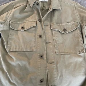Buck Mason Bunker Twill Field Jacket - Light Green Size Small